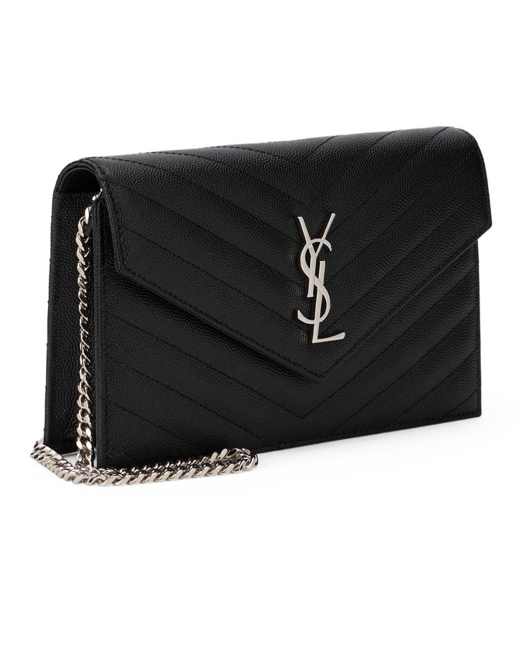 Saint Laurent Black Shoulder Bag With Monogram