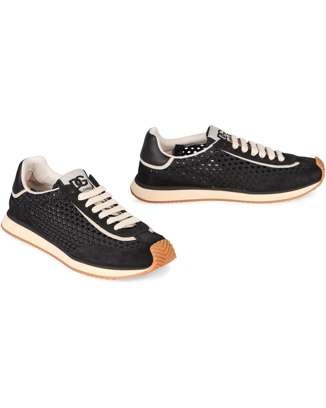 Dolce & Gabbana Black Sports Shoes With Logo for men