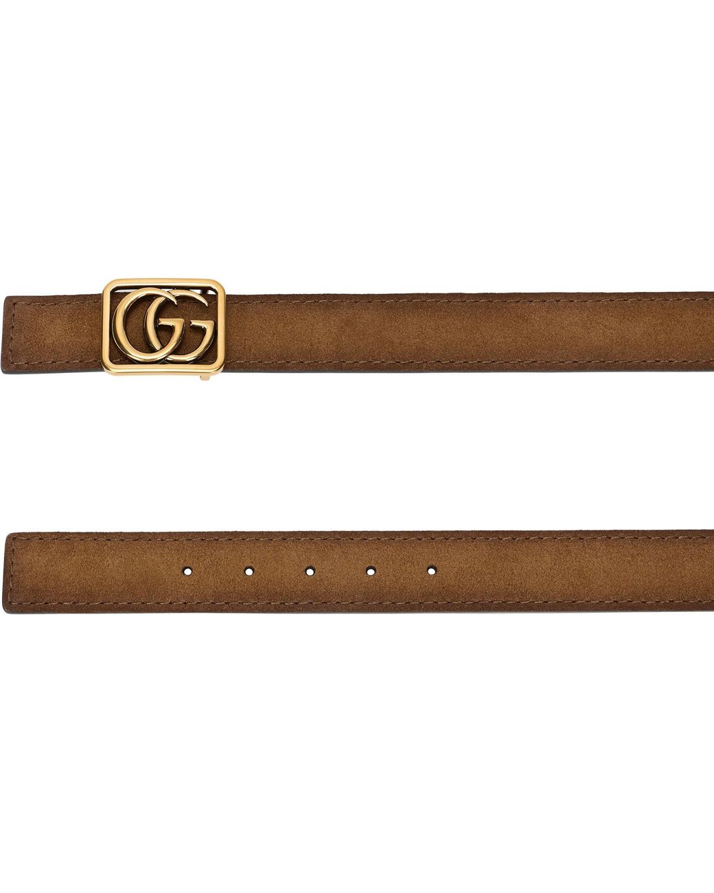 Gucci Brown Reversible Belt Double G for men