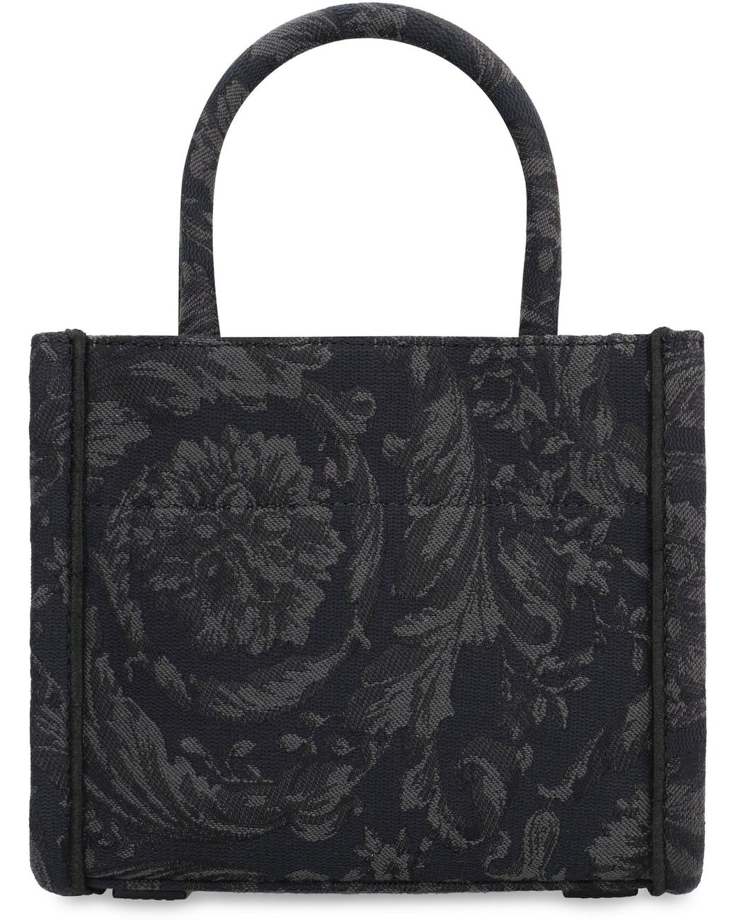 Versace Black Athena Mini Tote Bag Polyamide