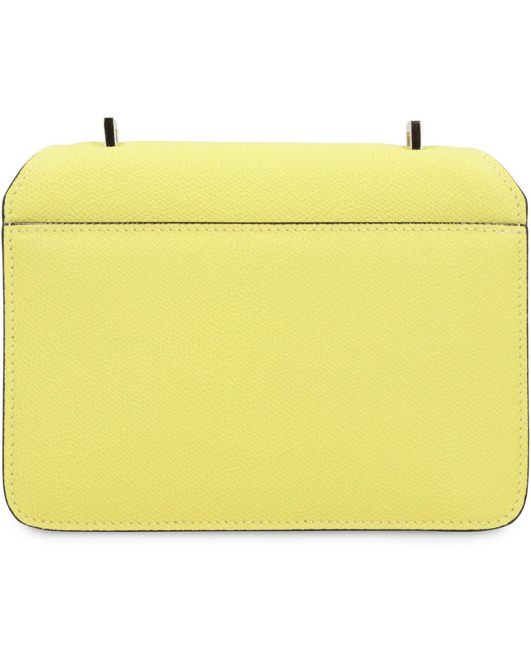Valextra Yellow Nolo Mini Leather Crossbody Bag