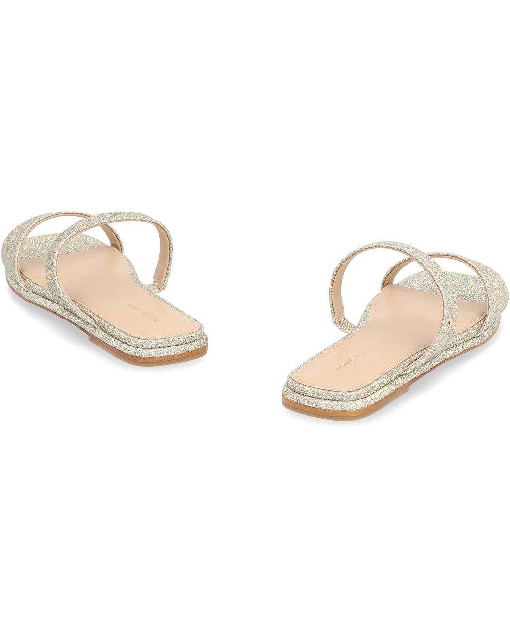 MICHAEL Michael Kors White Leather Sandals Jaida Cow Hide