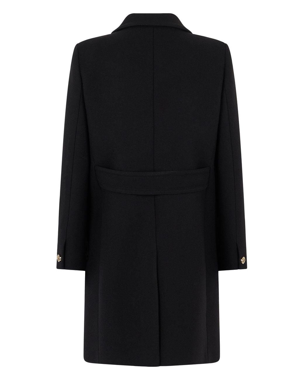 Gucci Black Wool Batavia Coat With Patch