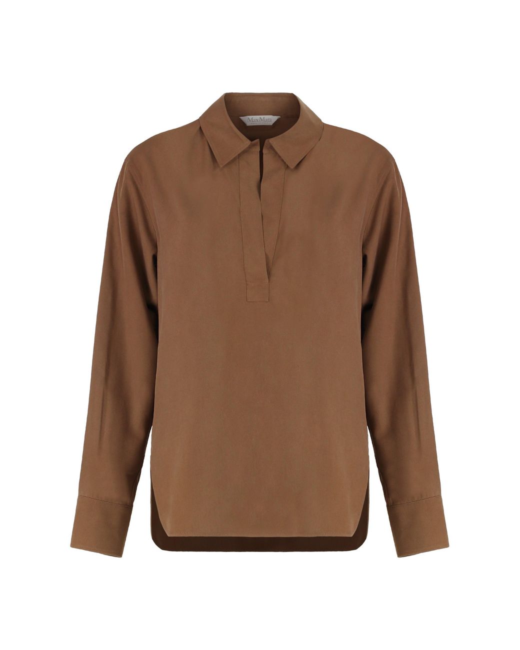 Max Mara Brown Silk Fabric Shirt