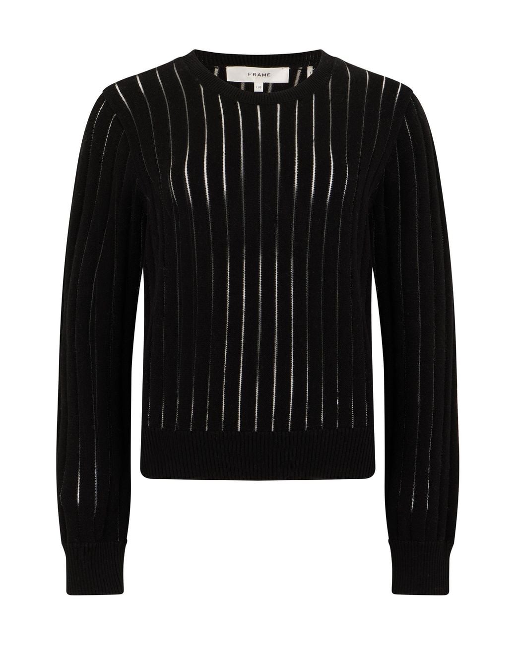 FRAME Black Sweater Ribbed Cotton