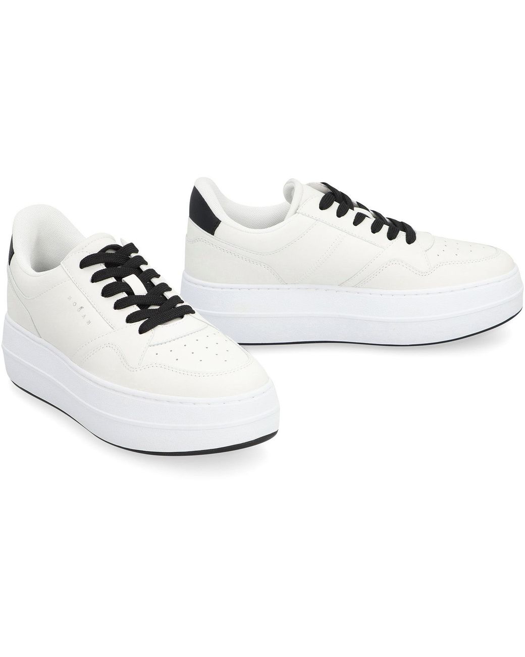 Hogan White Skyscraper Low-Top Sneakers Calf Trainers