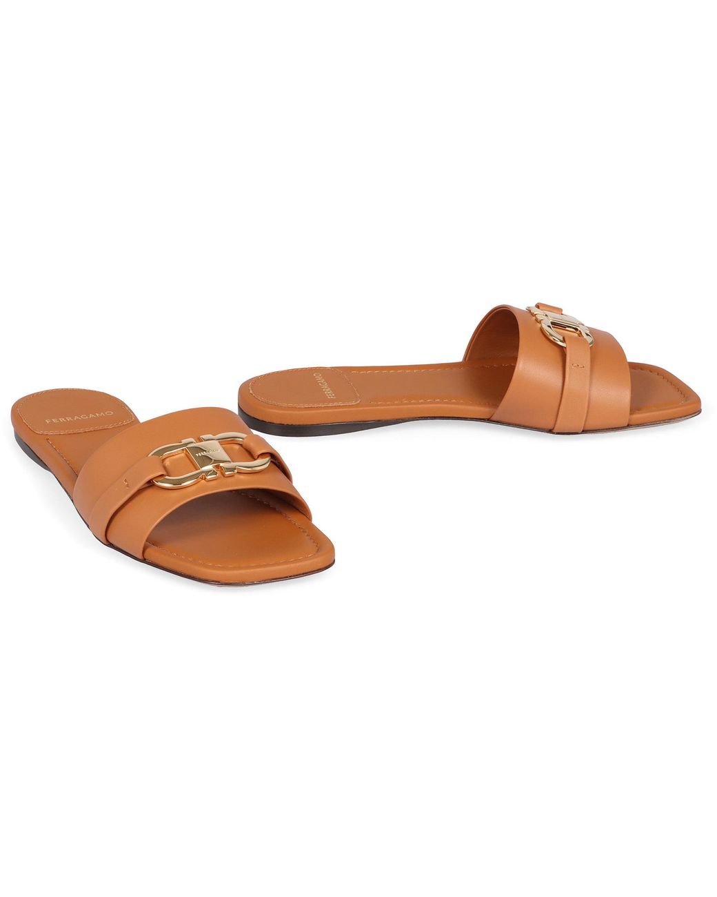 Ferragamo Multicolor Leather Slides