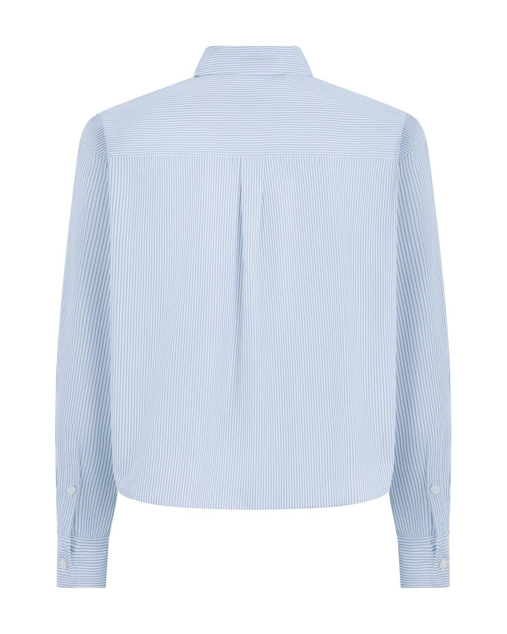 Weekend by Maxmara Blue Long-Sleeve Cotton Poplin Shirt