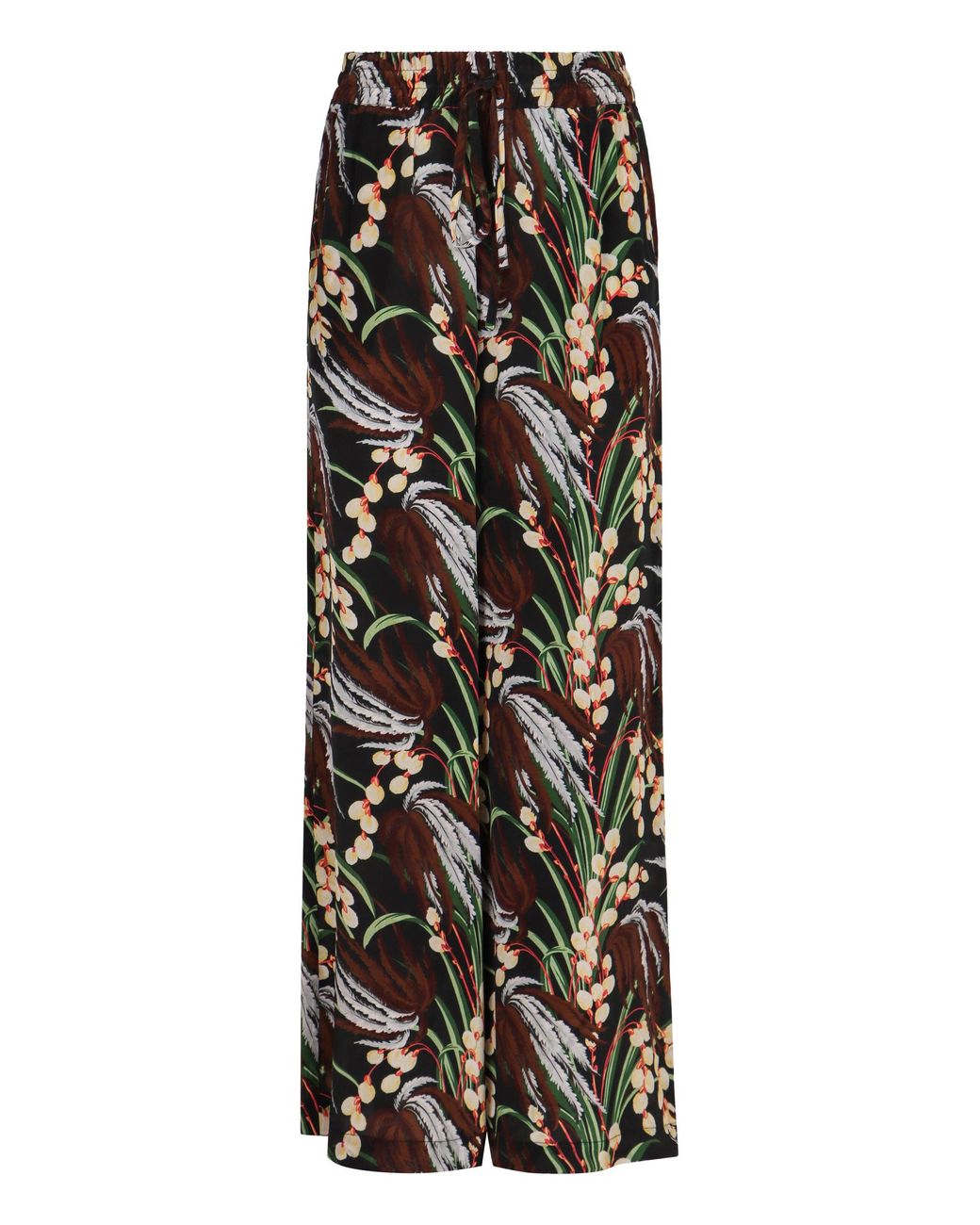 P.A.R.O.S.H. Black Printed High-Rise Trousers