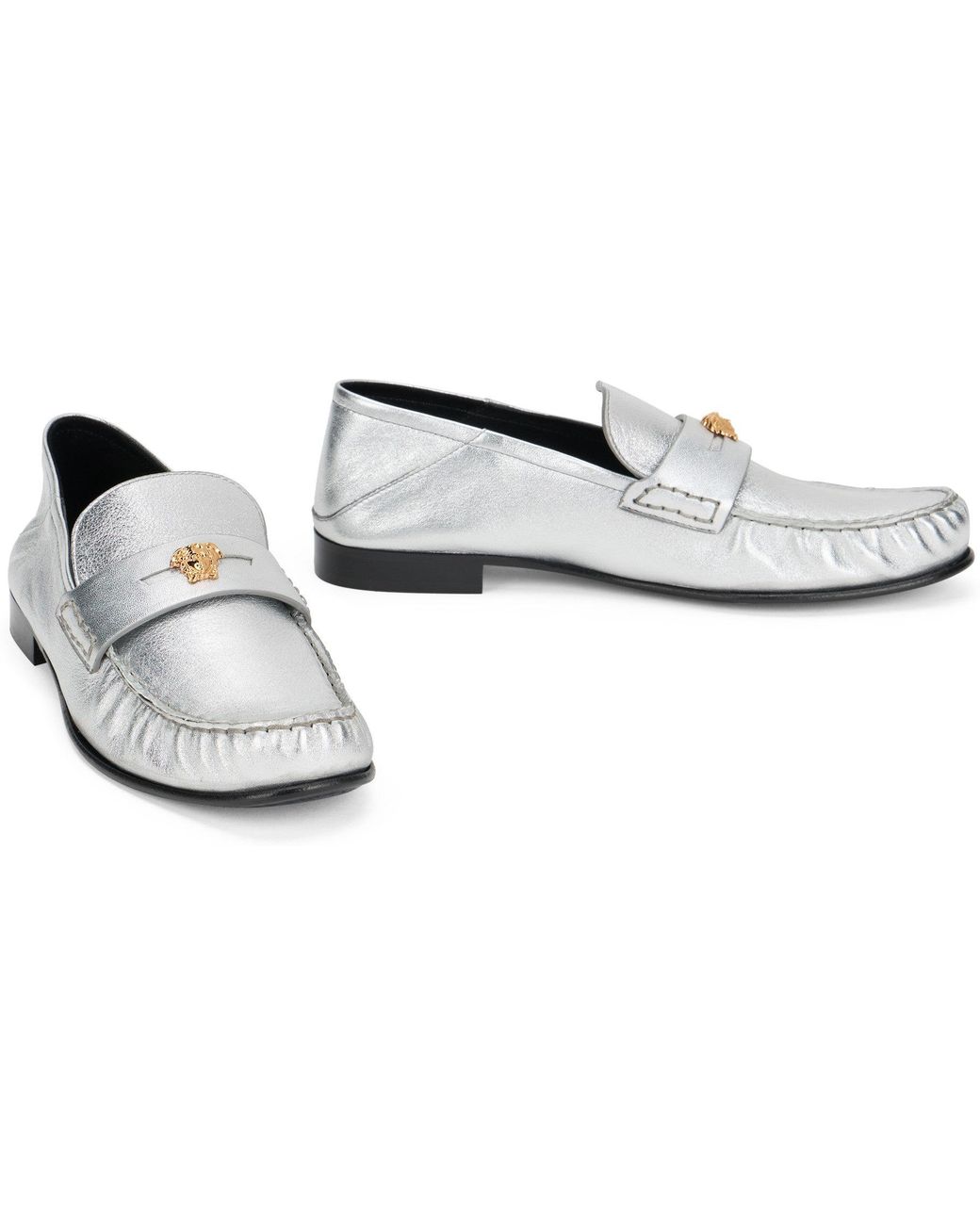 Versace White Medusa 95 Slip-Ons