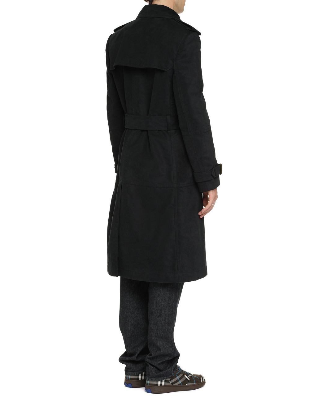 Burberry Black Classic Cotton Trench Coat for men