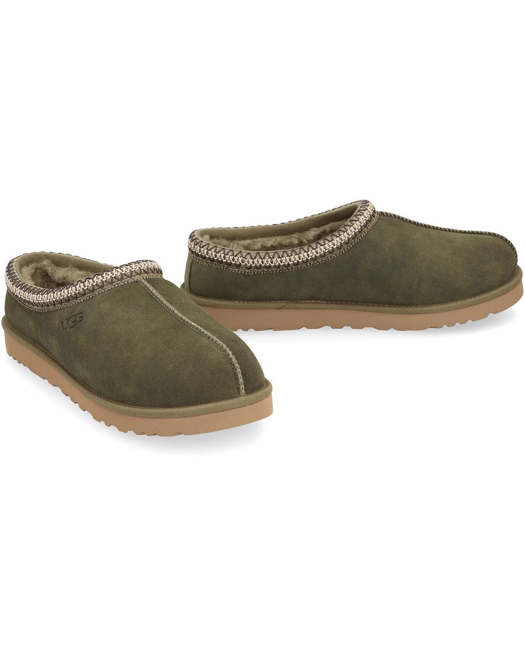 Ugg Green Sabot Tasman Baxter Leather Slippers for men