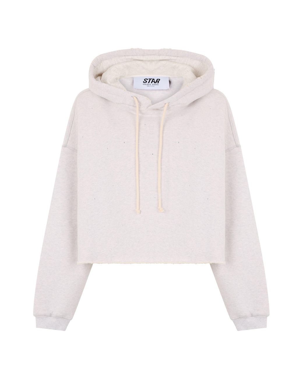 Golden Goose Deluxe Brand White Cropped Hoodie