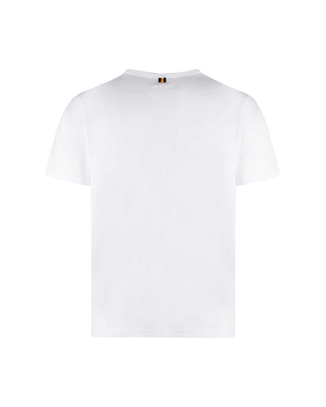 K-Way White Adame Cotton Crew-Neck T-Shirt T-Shirts for men