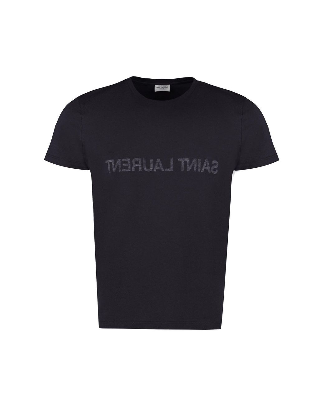 Saint Laurent Black Logo Cotton T-Shirt T-Shirts for men