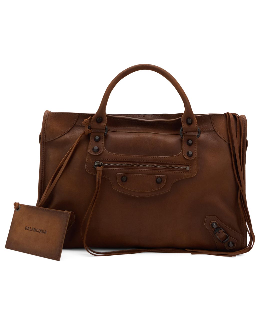 Balenciaga Brown Leather Handbag Le City M