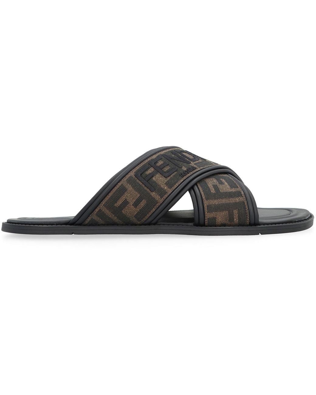 Slide di Fendi in Black da Uomo