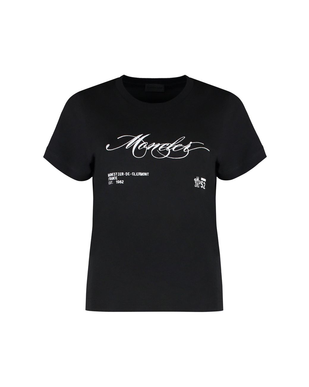 Moncler Black Cotton Crew-Neck T-Shirt