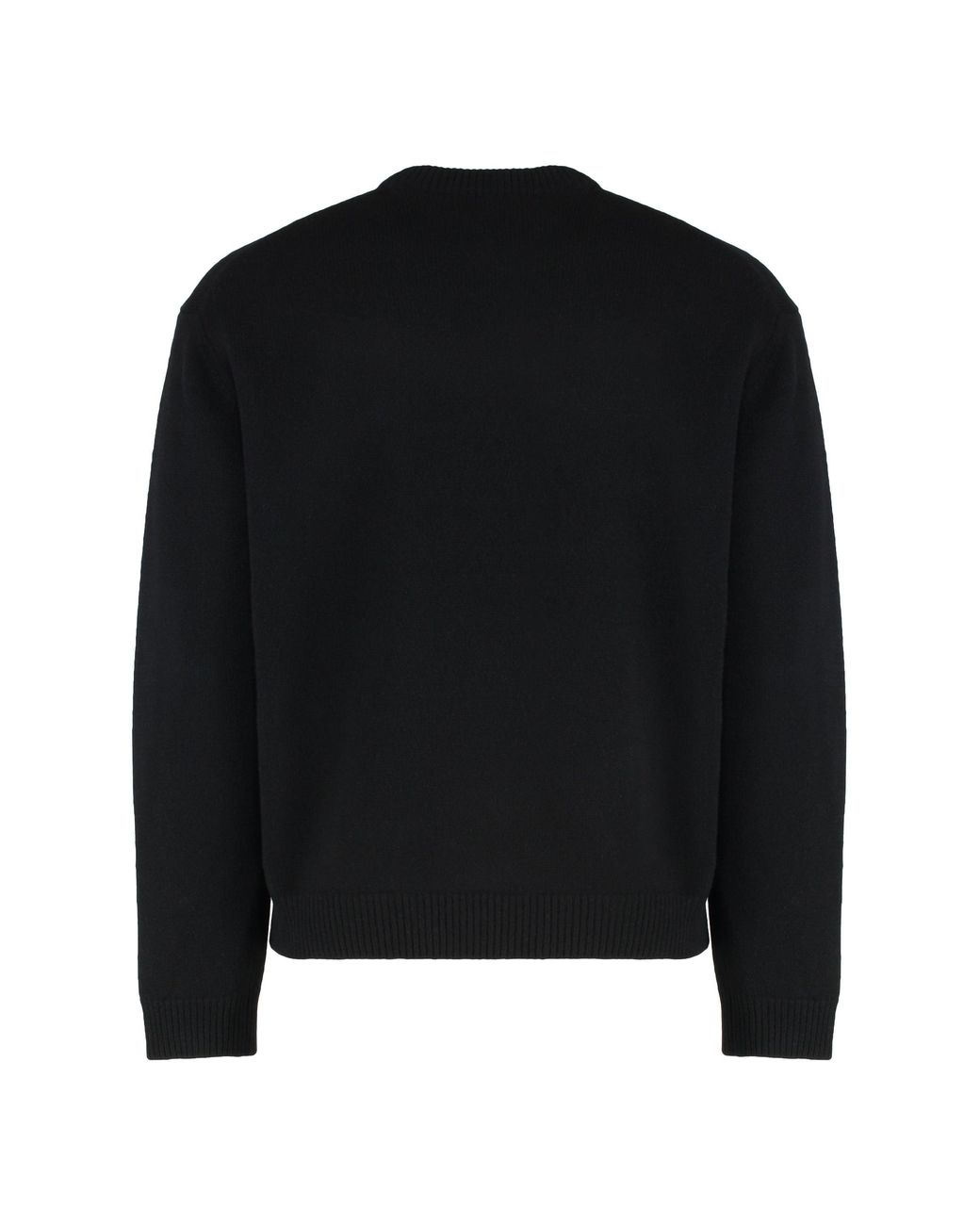 Maison Kitsuné Black Sweater With Round Neck