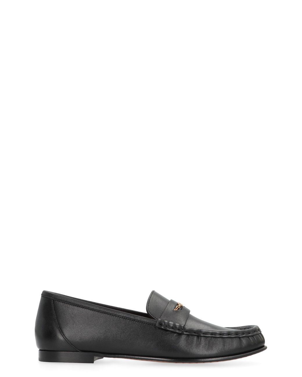 Chloé Black Leather Loafers