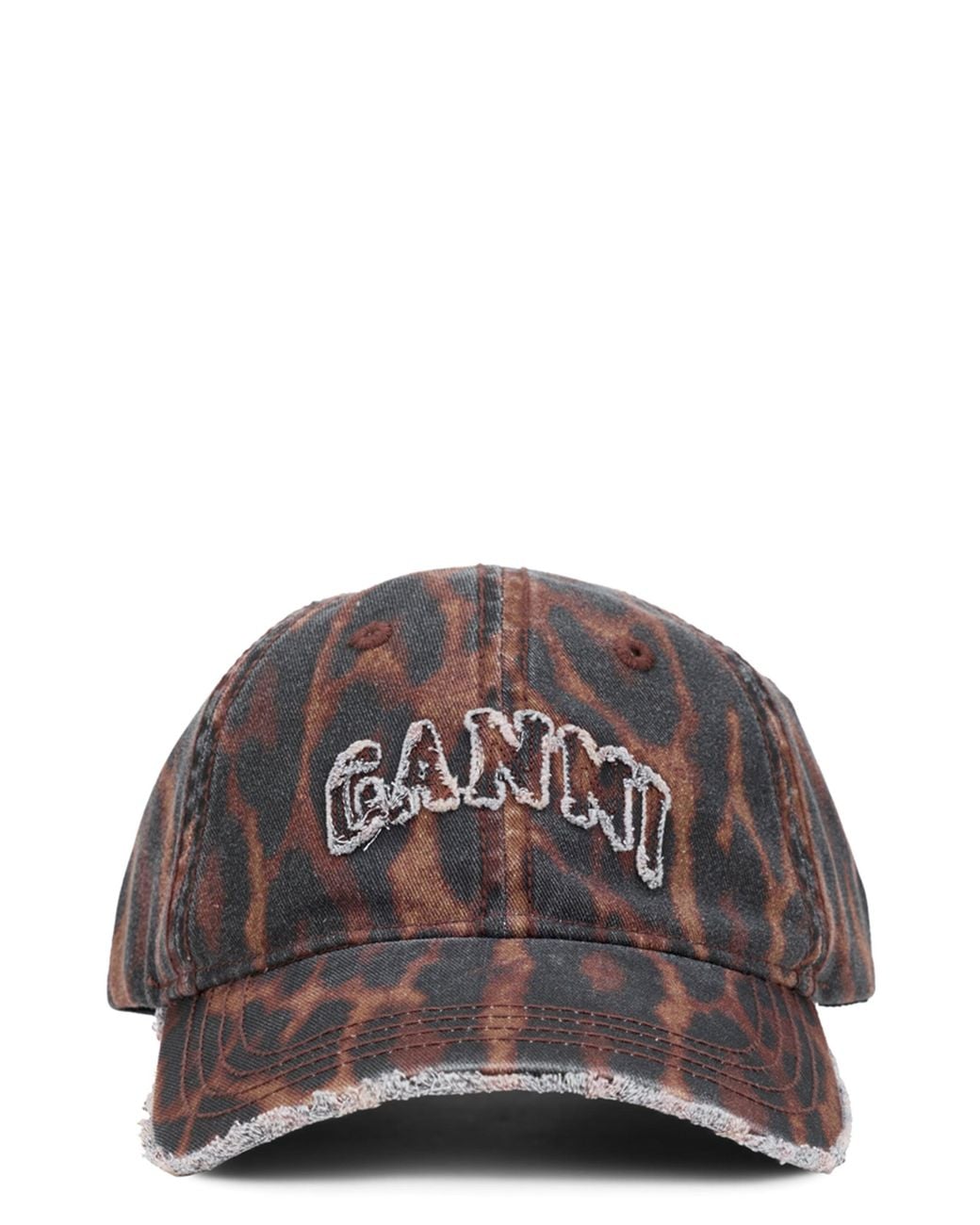 Ganni Gray Cap With Logo
