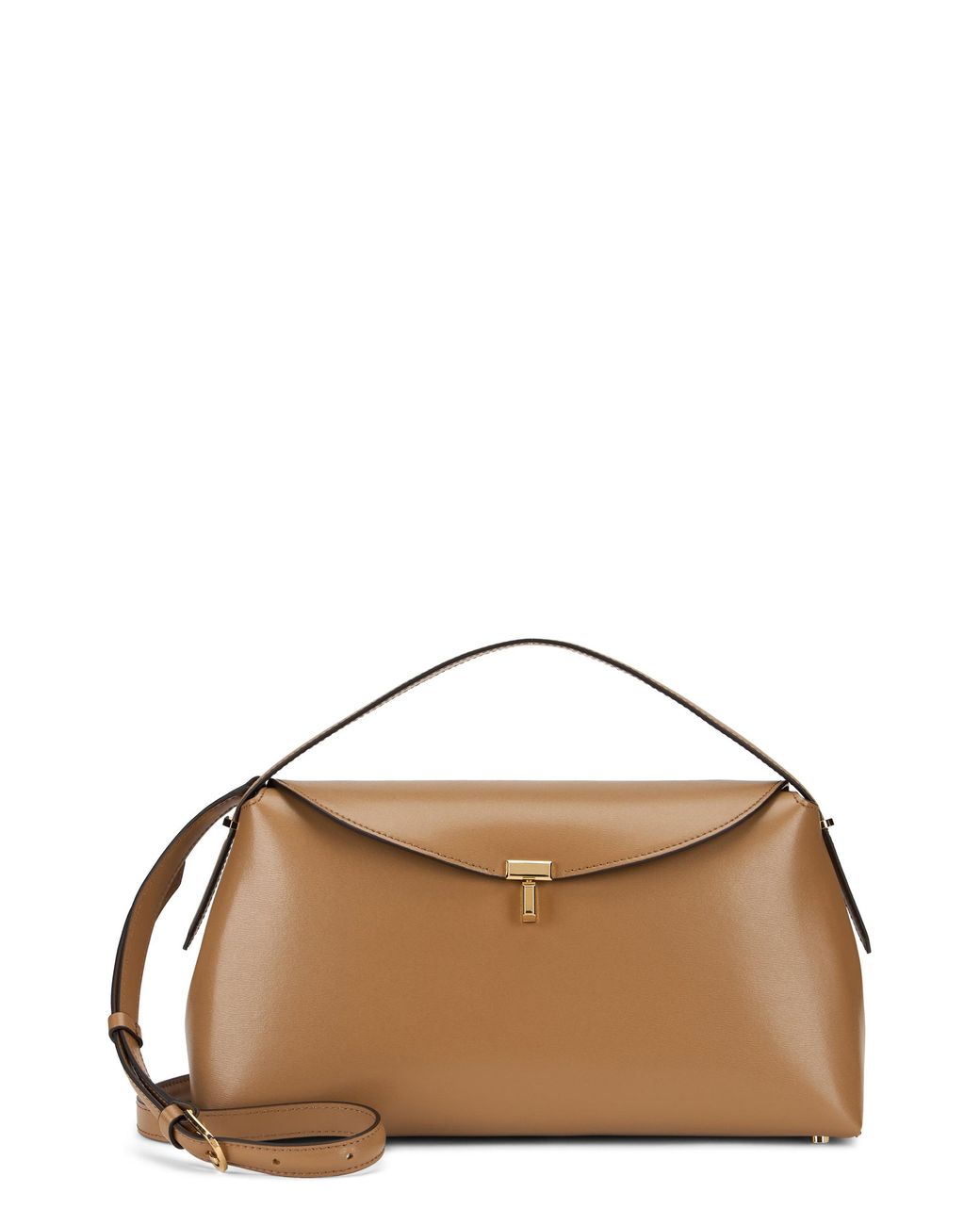Totême Brown T-Lock Handbag