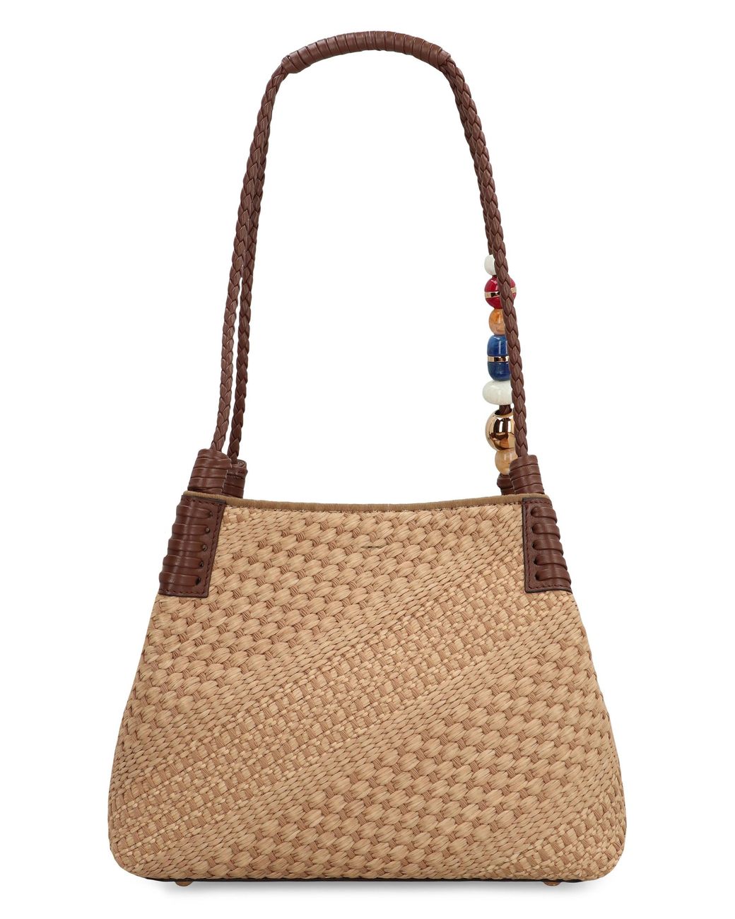 Etro Brown Small Raffia Shopping Bag Libra