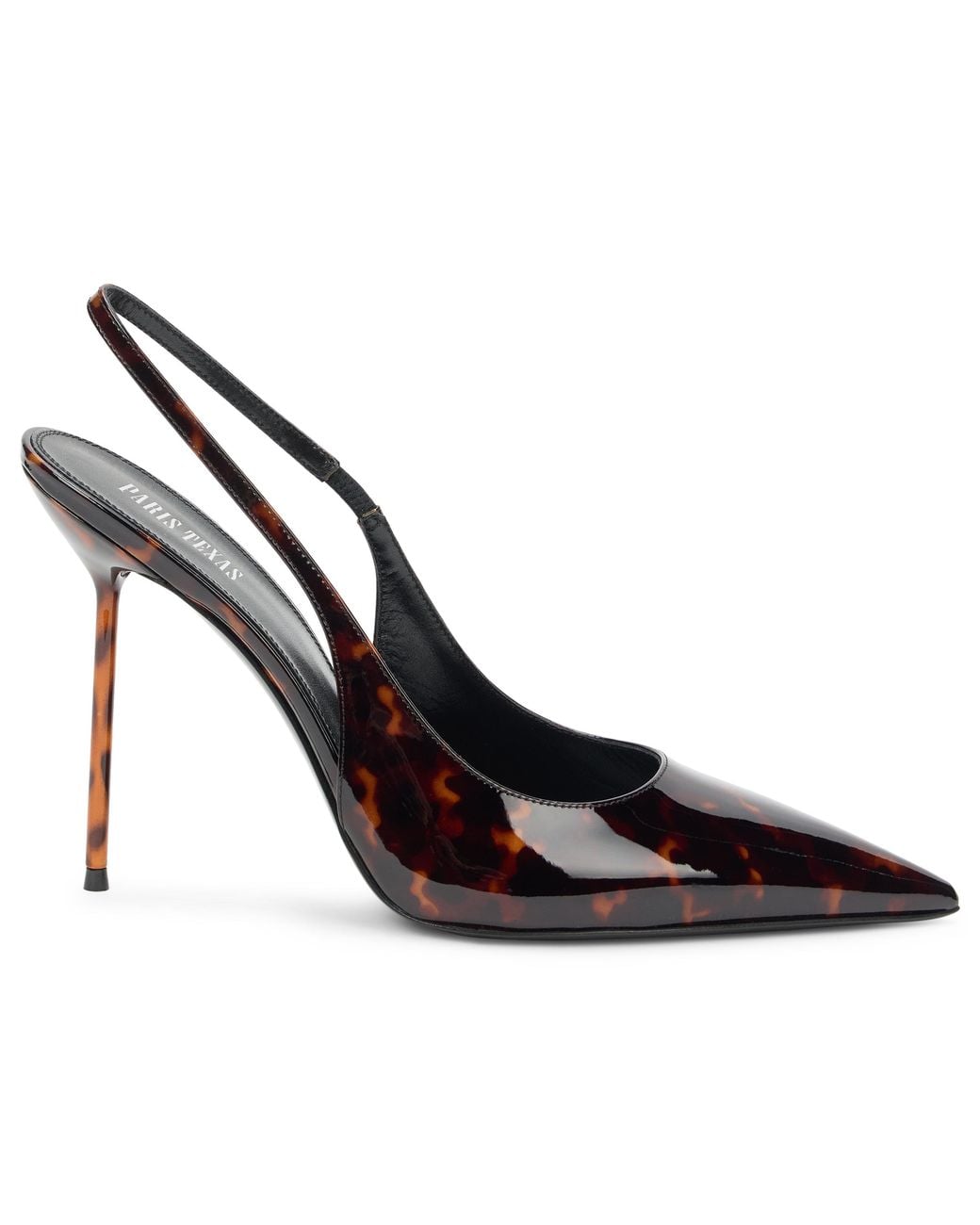 Paris Texas Black Slingback With High Heel