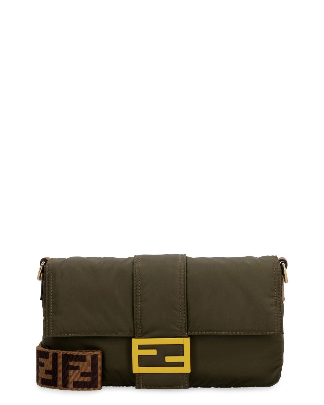 Fendi Baguette Leather And Nylon Messenger Bag for Men Lyst