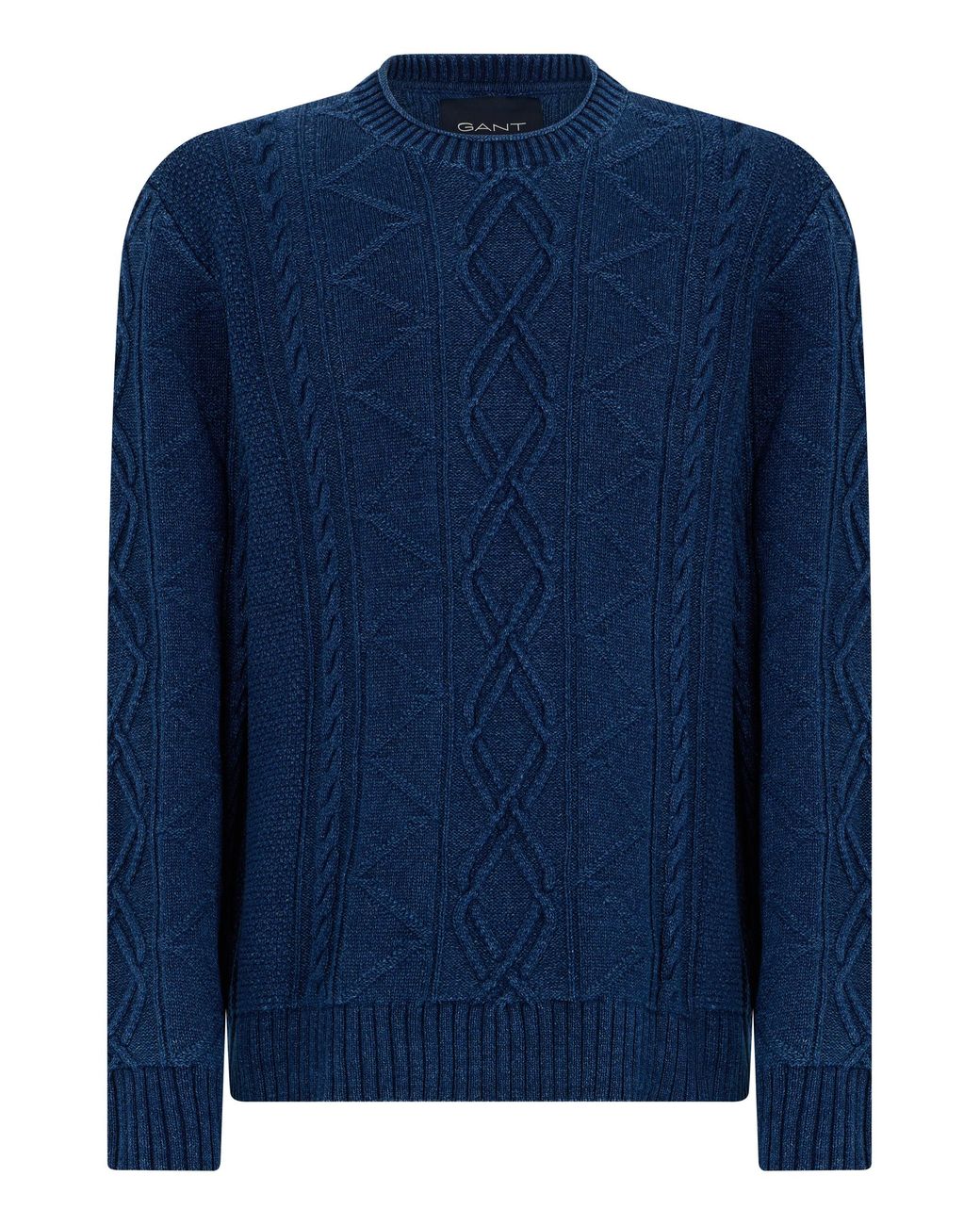 Gant Blue Crew Neck Cotton Sweater, Sweatshirts for men