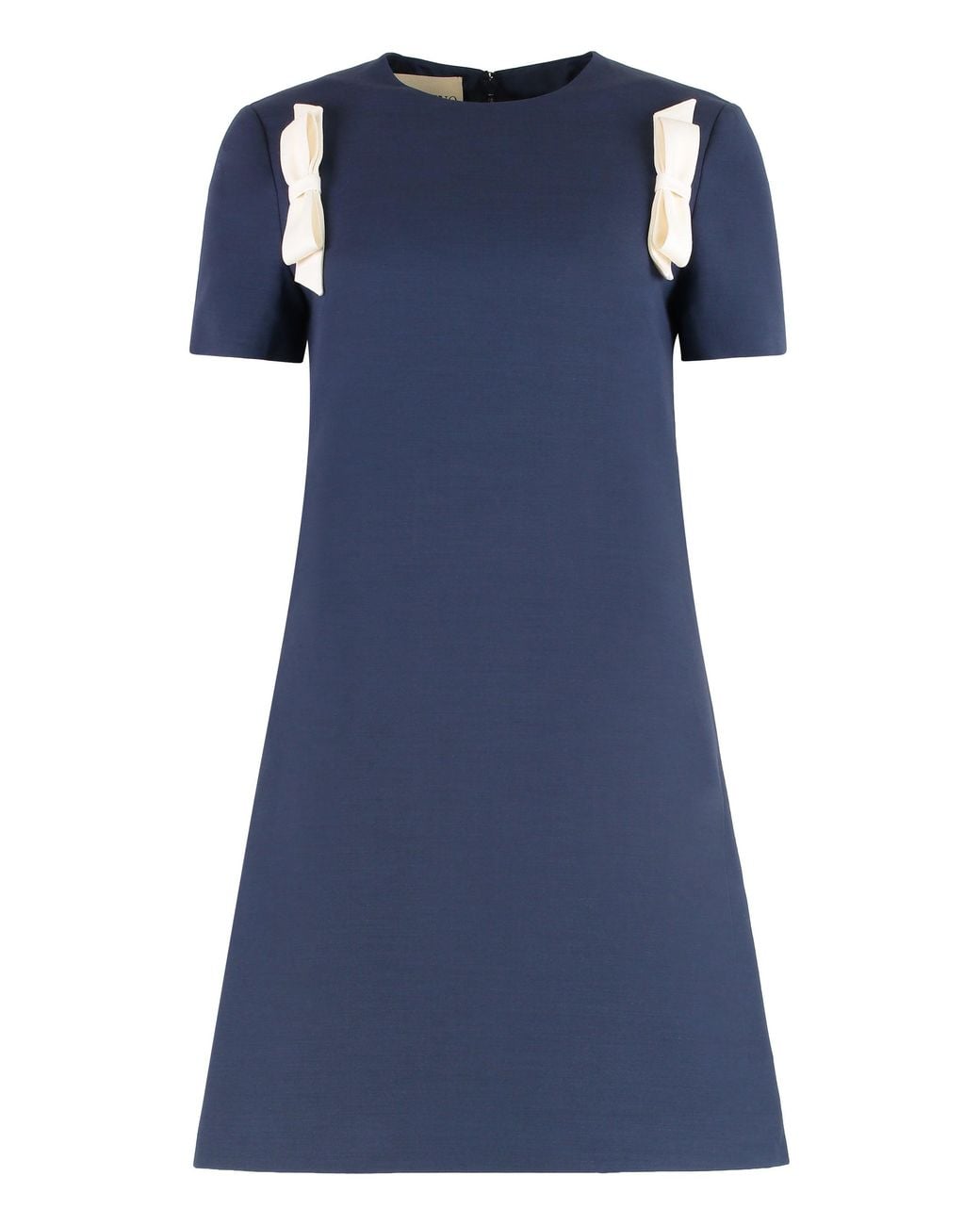 Valentino Garavani Blue Wool And Silk Mini Dress