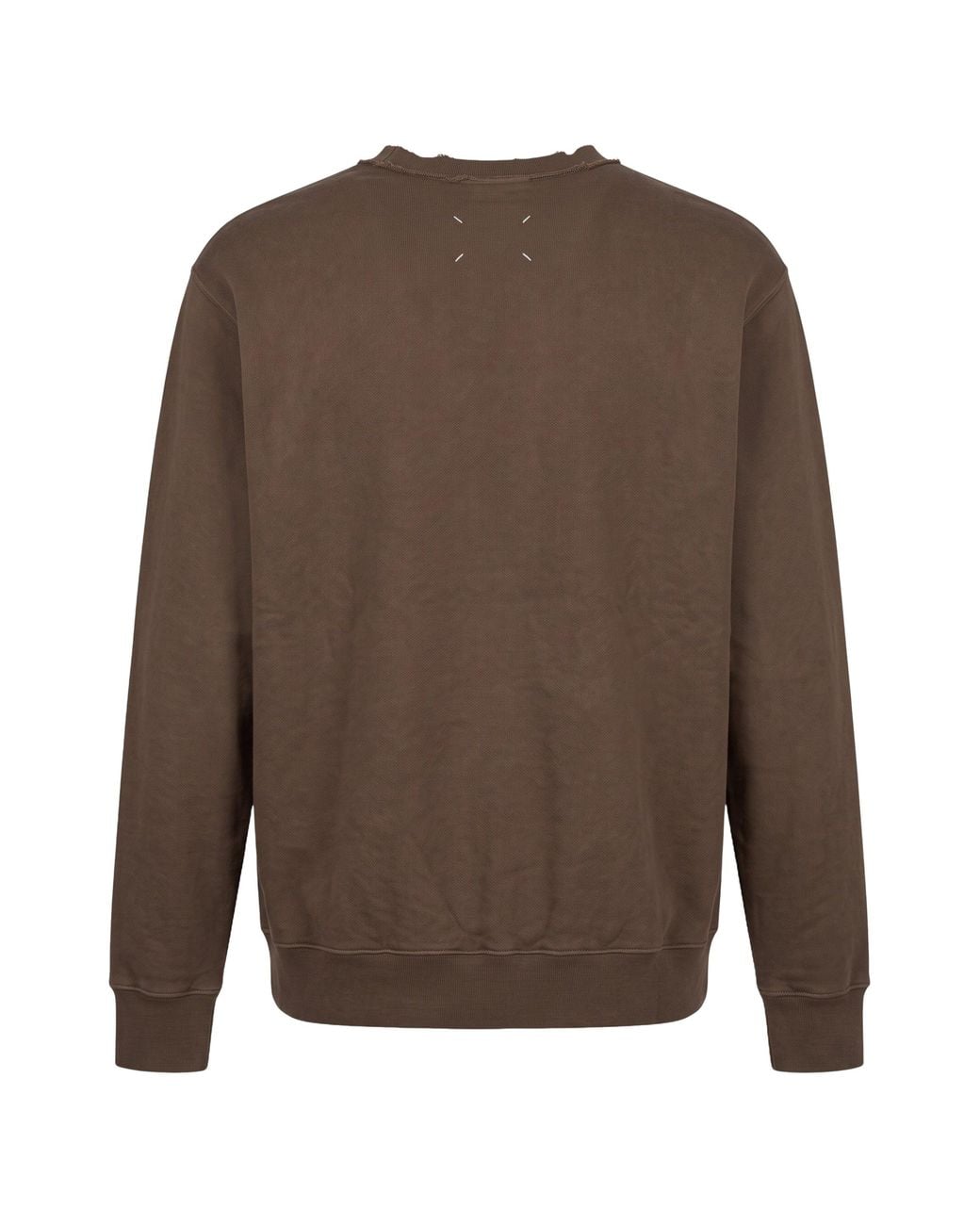 Maison Margiela Brown Cotton Sweater With V-Neck for men