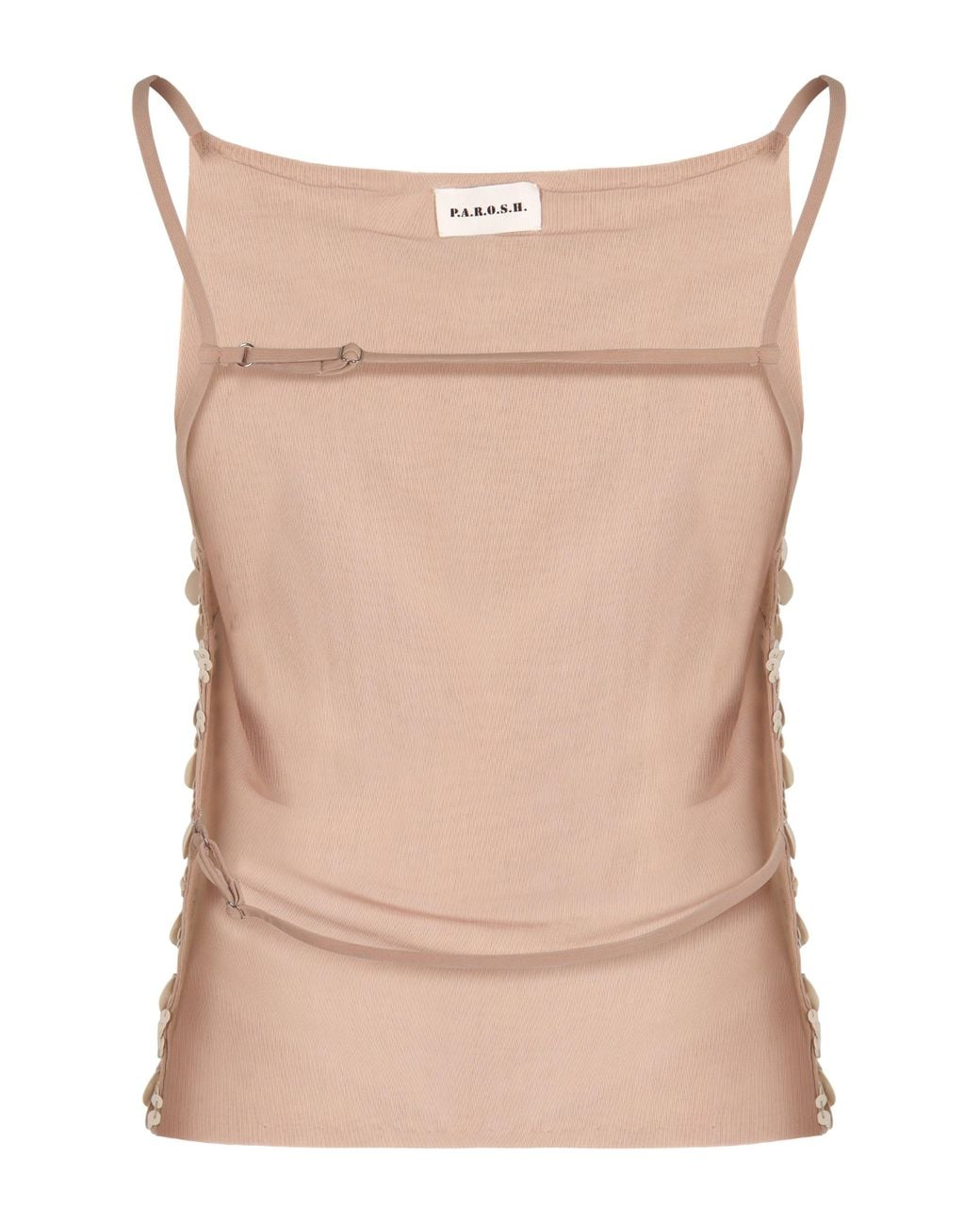 P.A.R.O.S.H. Natural Sequin Top