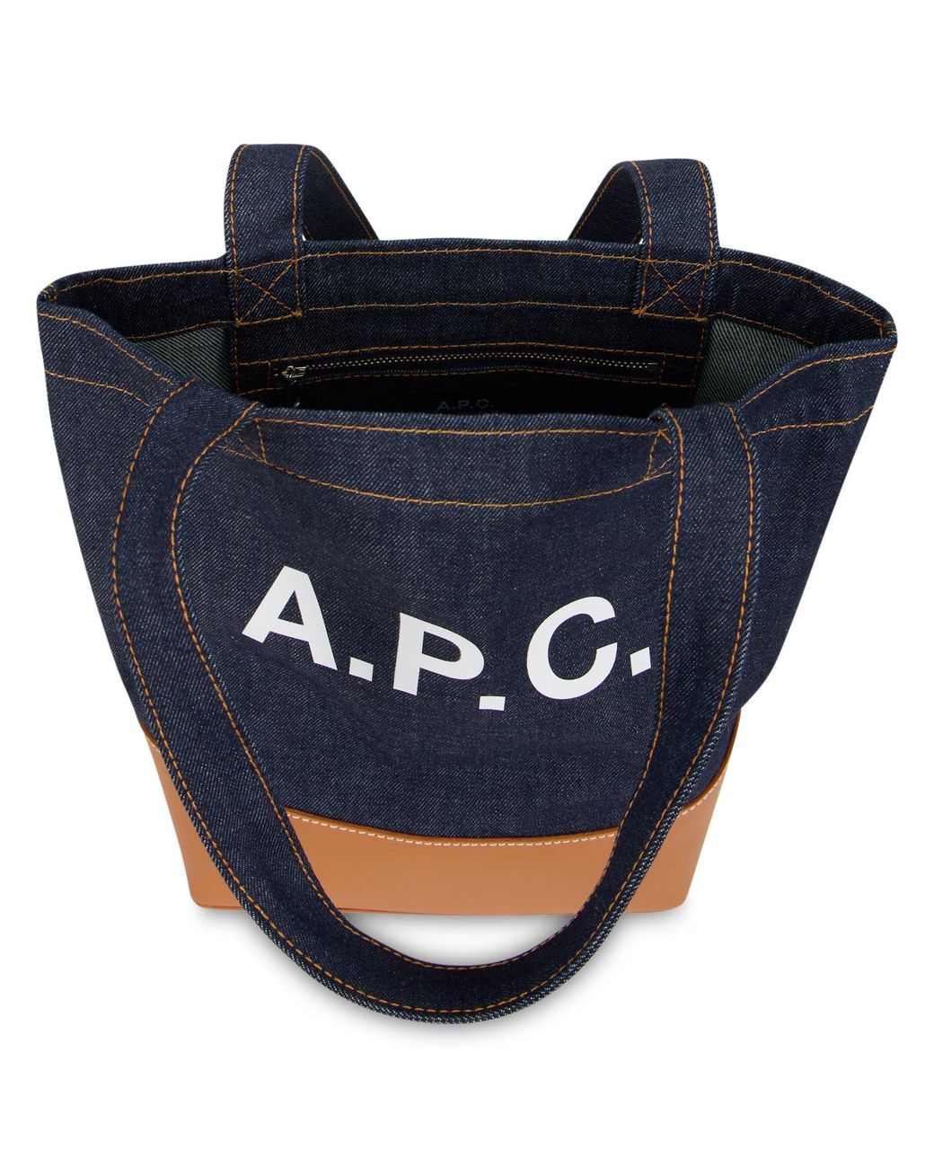 A.P.C. Blue Tote Bag Cotton
