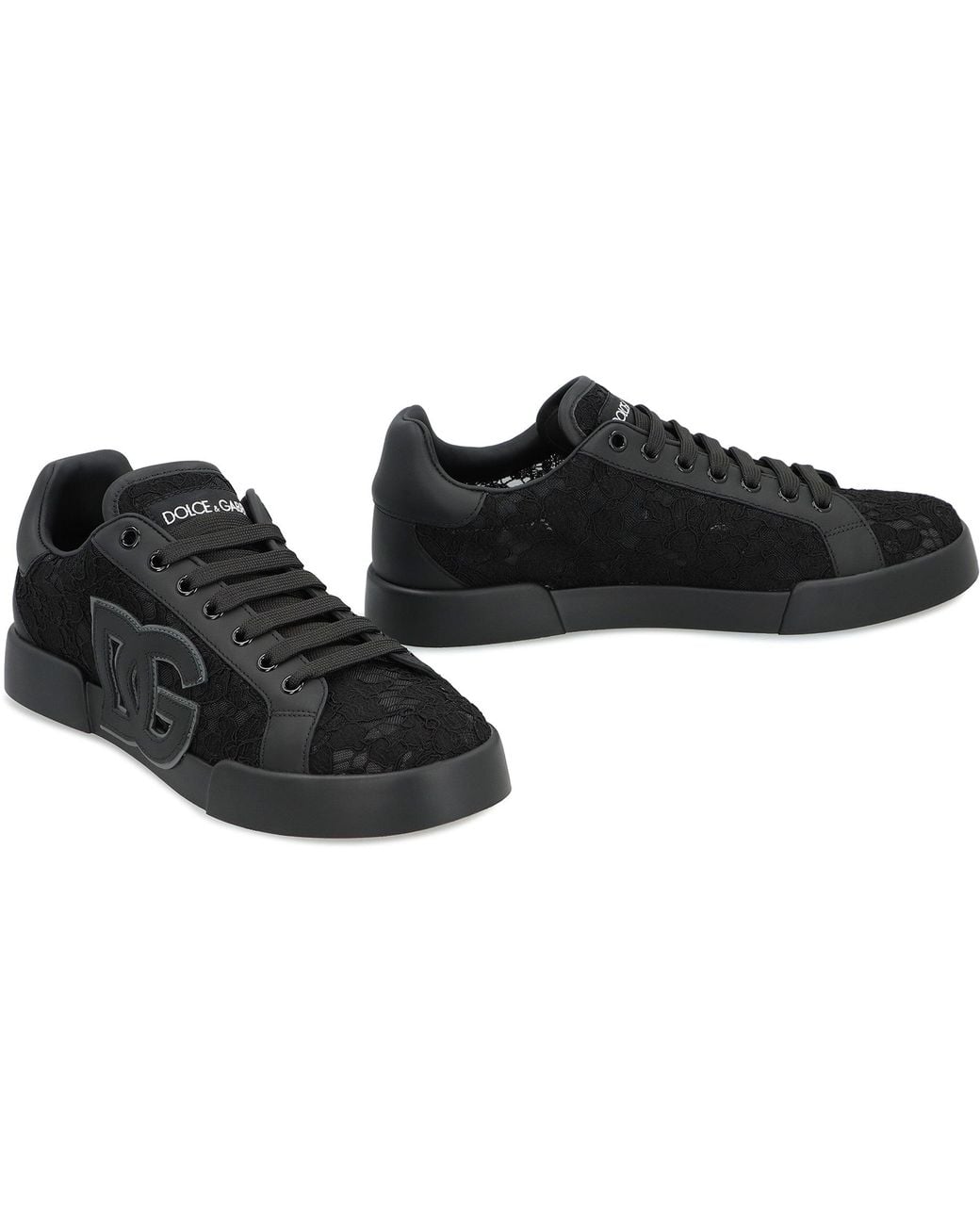 Dolce & Gabbana Black 'Portofino Light Strobel' Sneakers