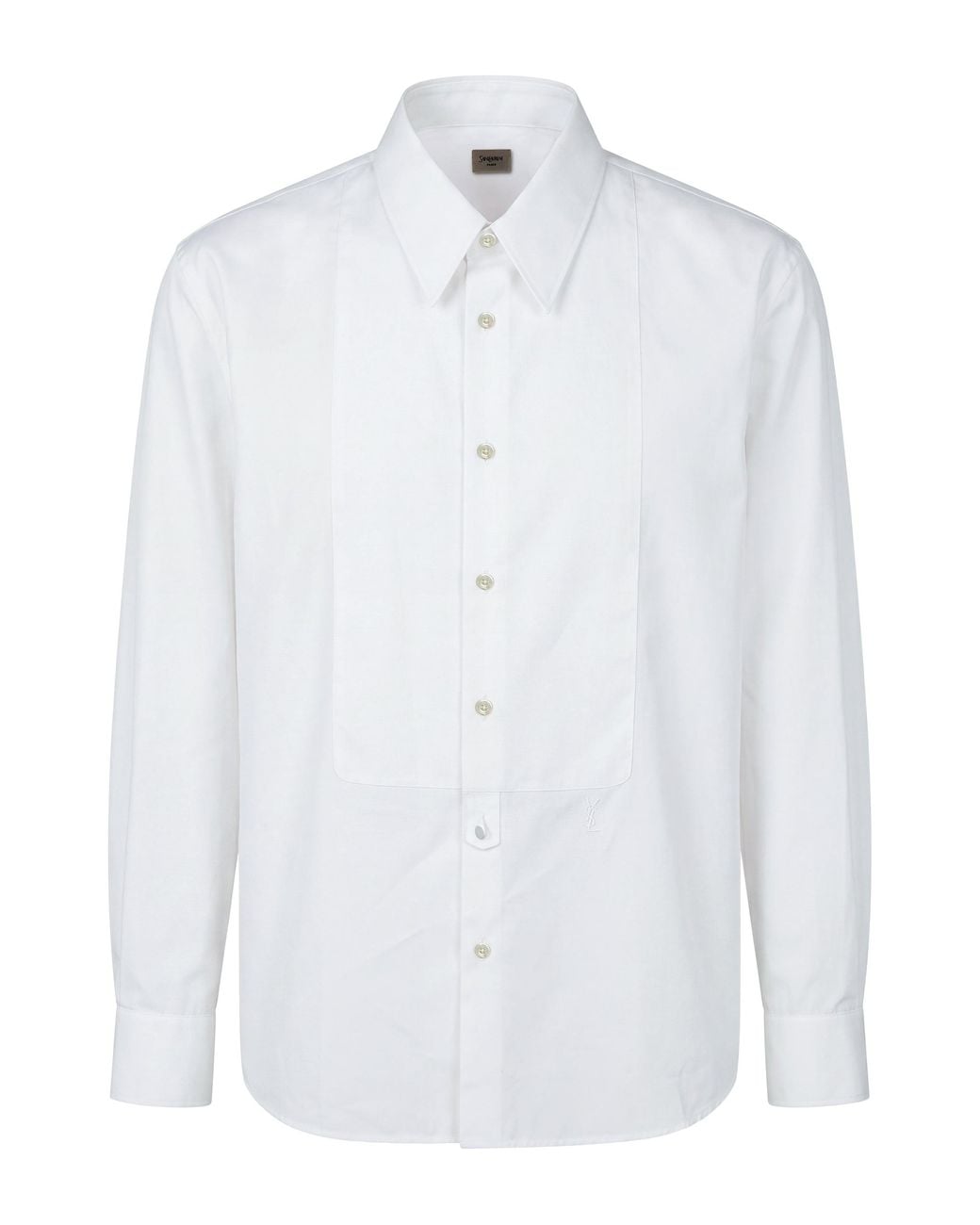 Saint Laurent White Tuxedo Shirt for men