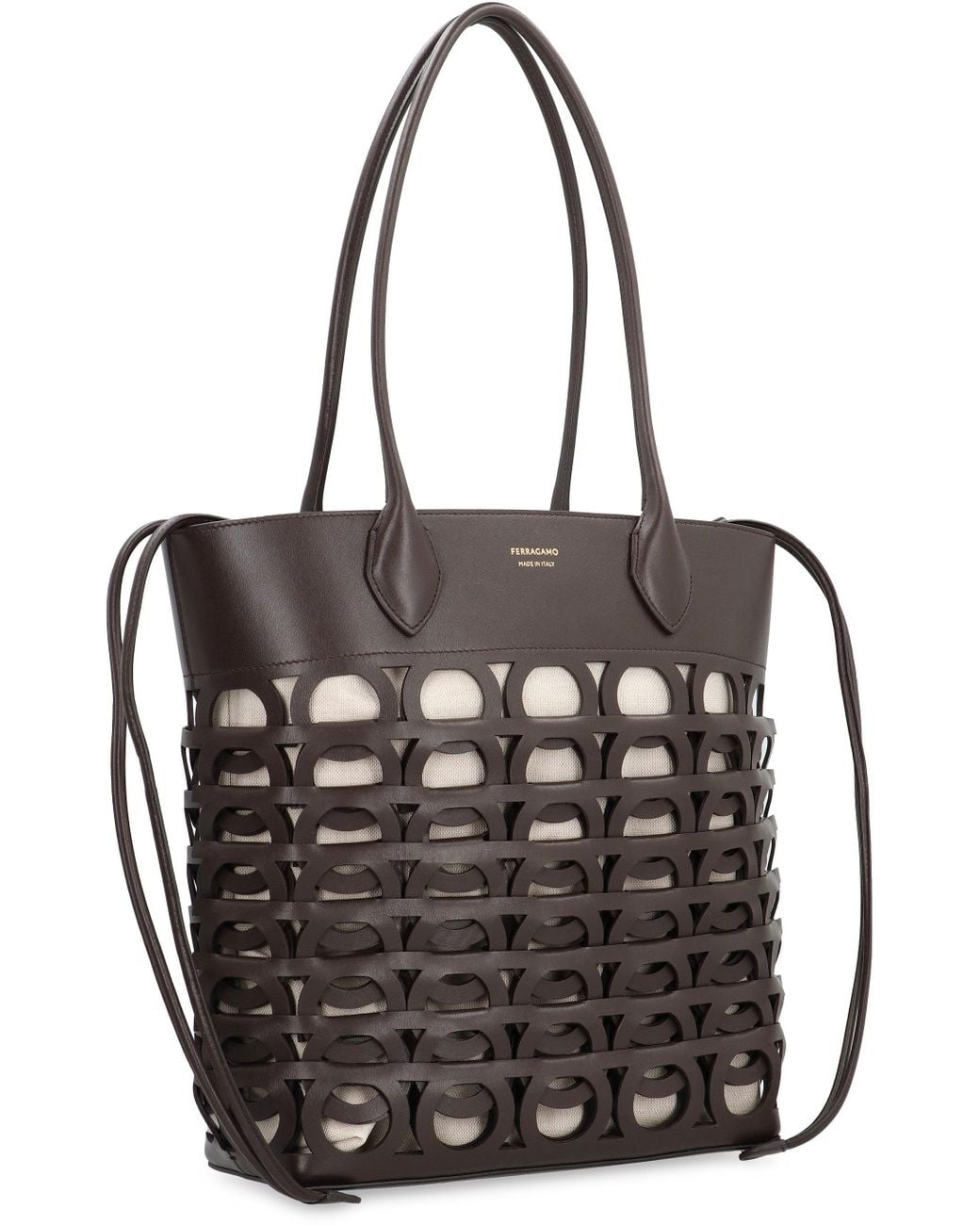 Ferragamo Black Gancini M Tote Bag