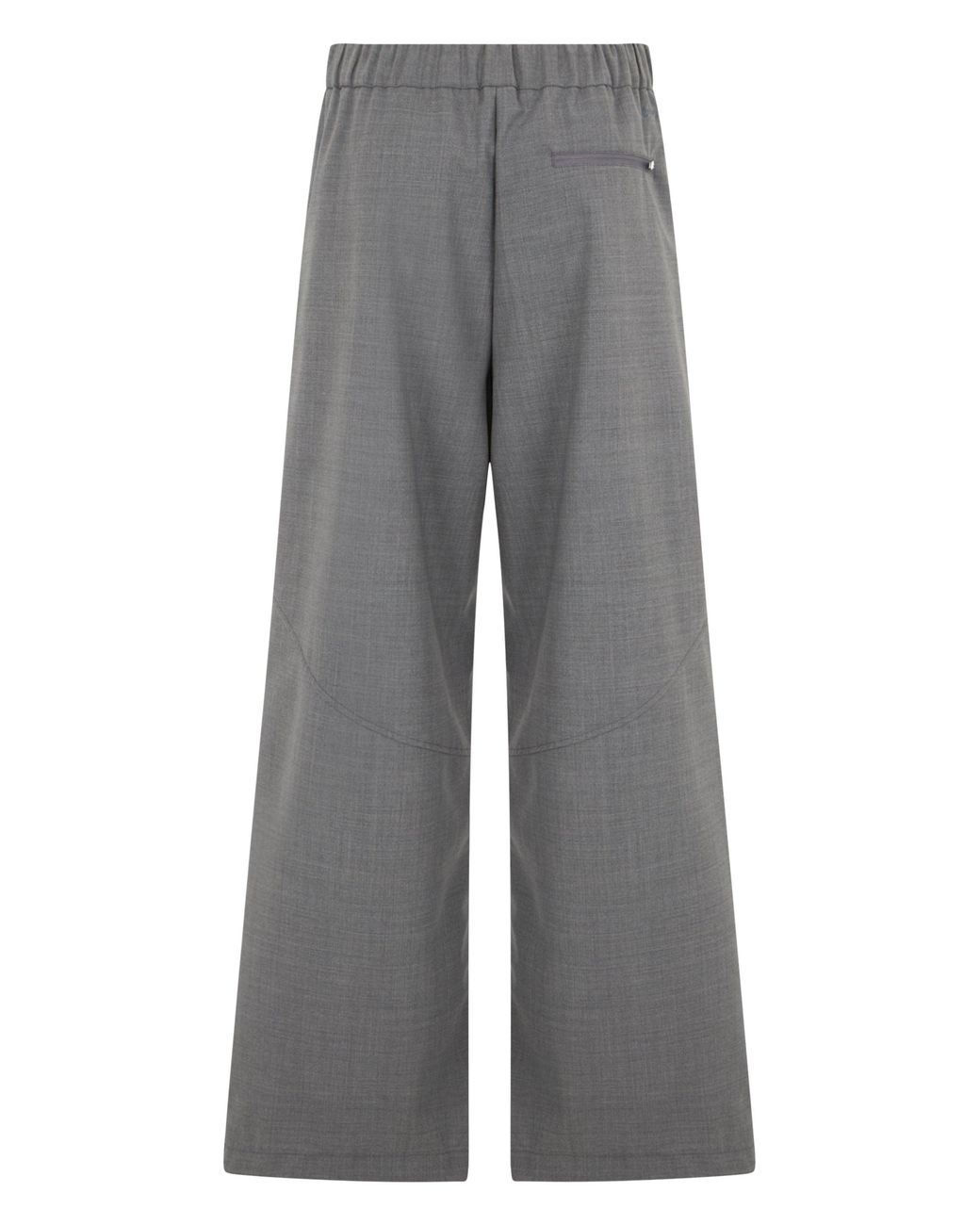 Laminar Gray Wide-Leg Pants With Elastic Waistband