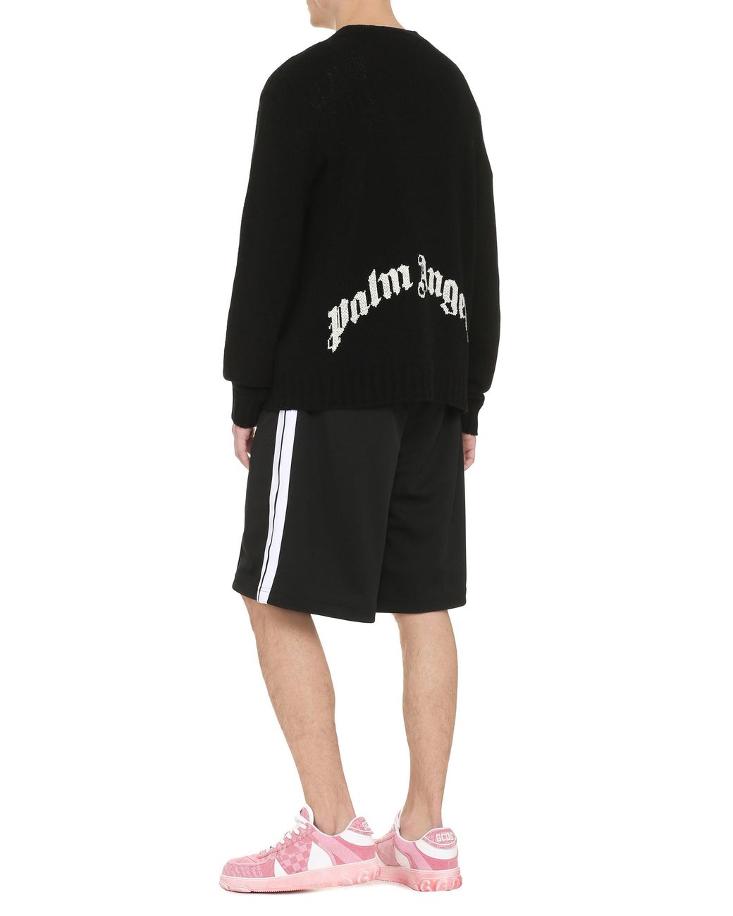 Palm Angels Black Wool Blend Pullover for men
