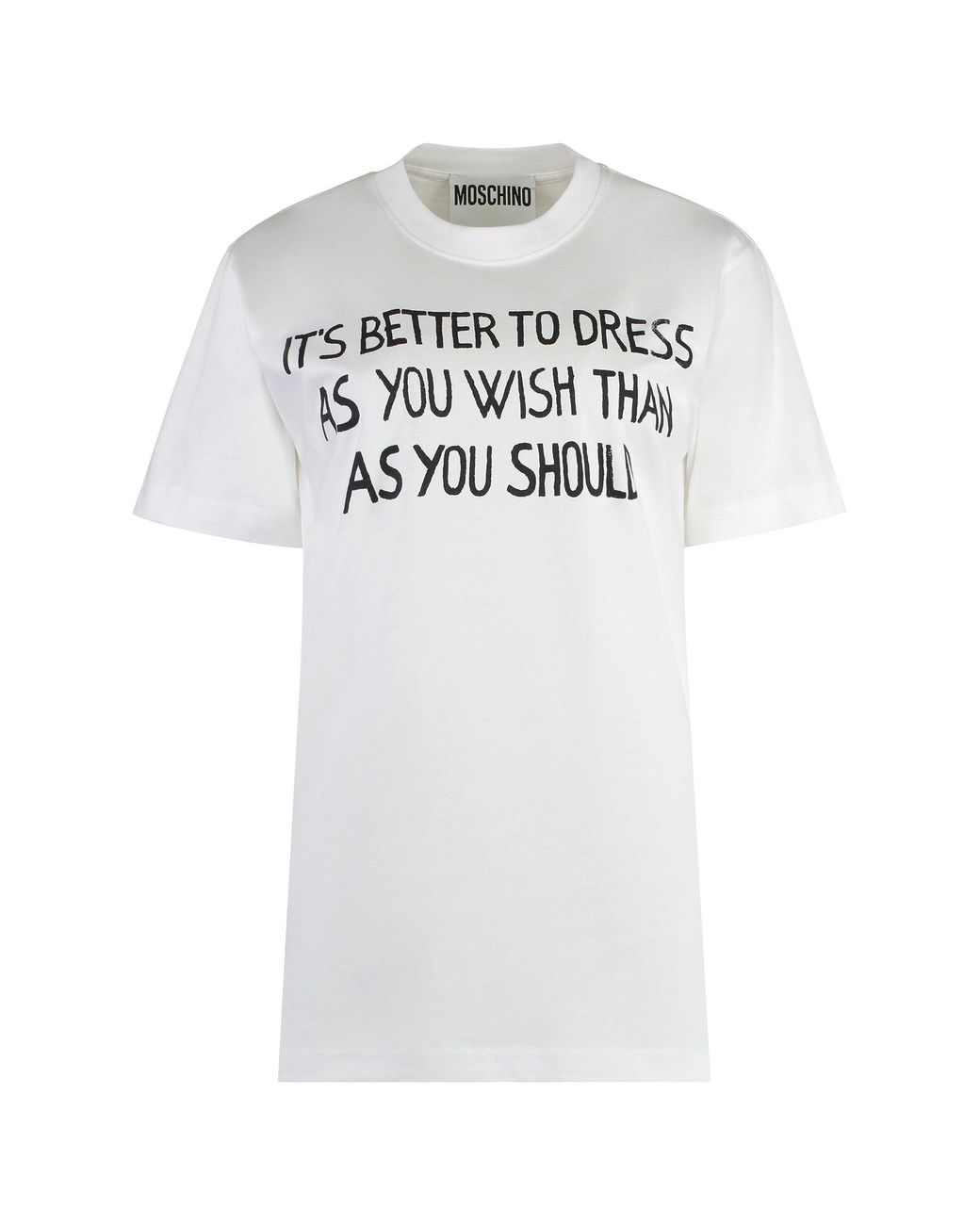 Moschino Gray Printed Cotton T-Shirt T-Shirts & Jerseys