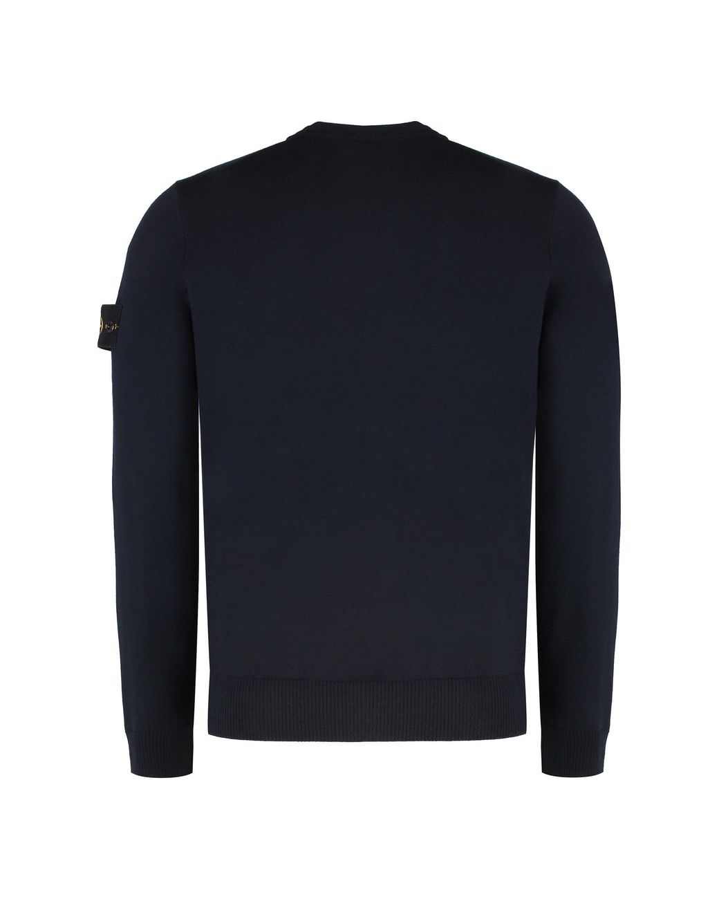 Stone Island Blue Round-Neck Sweater Virgin Wool Sweatshirts for men