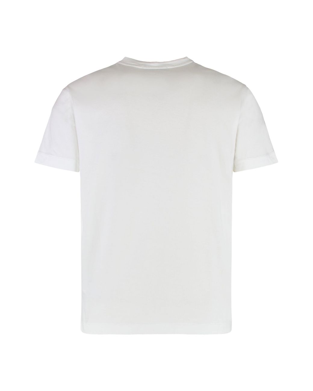 Stone Island White Crew-Neck Cotton T-Shirt T-Shirts for men