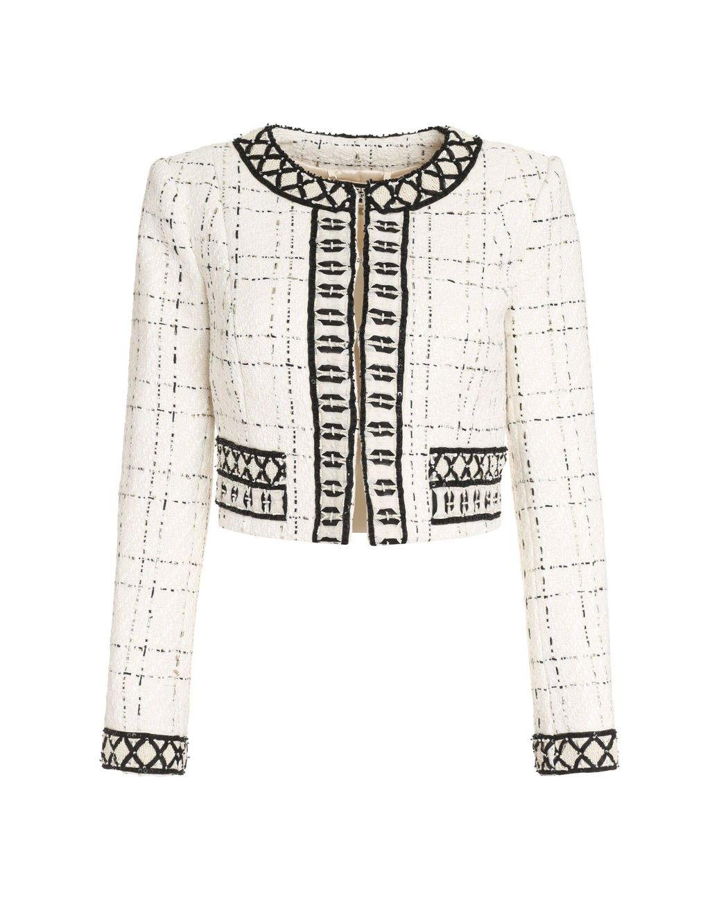 Elisabetta Franchi Embroidered Tweed Bolero-jacket | Lyst
