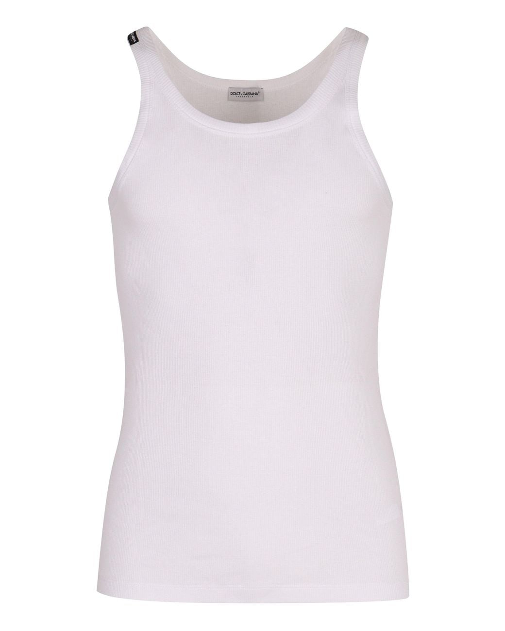 Dolce & Gabbana Purple Dolce & Gabbana Logo Cotton Tank Top for men