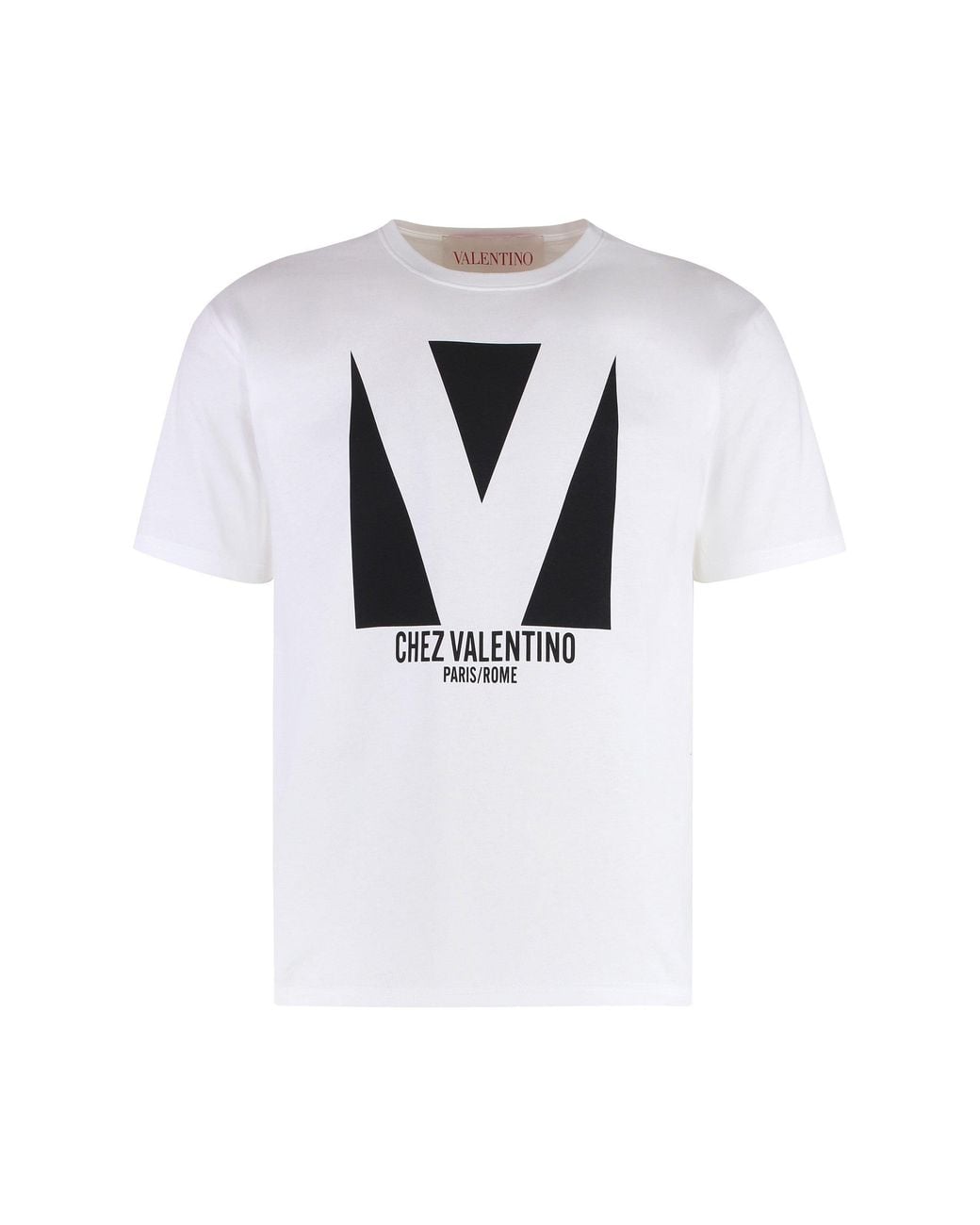 Valentino Garavani White Cotton Crew-Neck T-Shirt for men