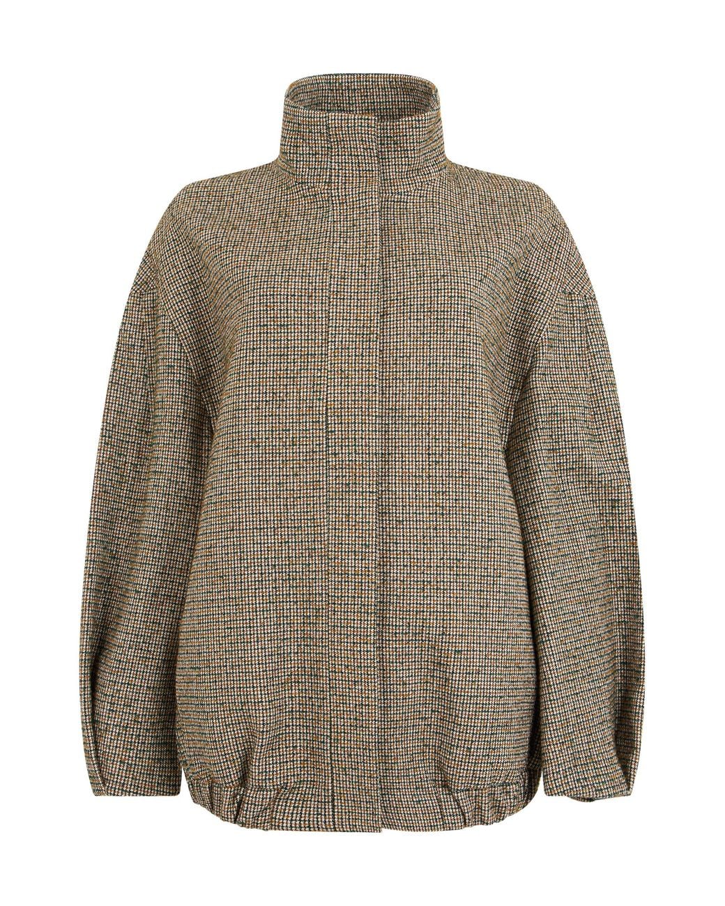 Dries Van Noten Brown Checked Bomber