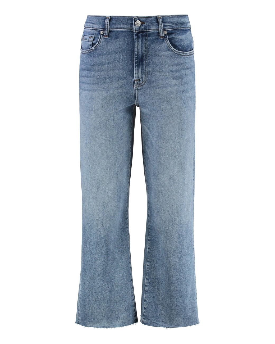 7 For All Mankind Blue Bootcut High Rise Jeans