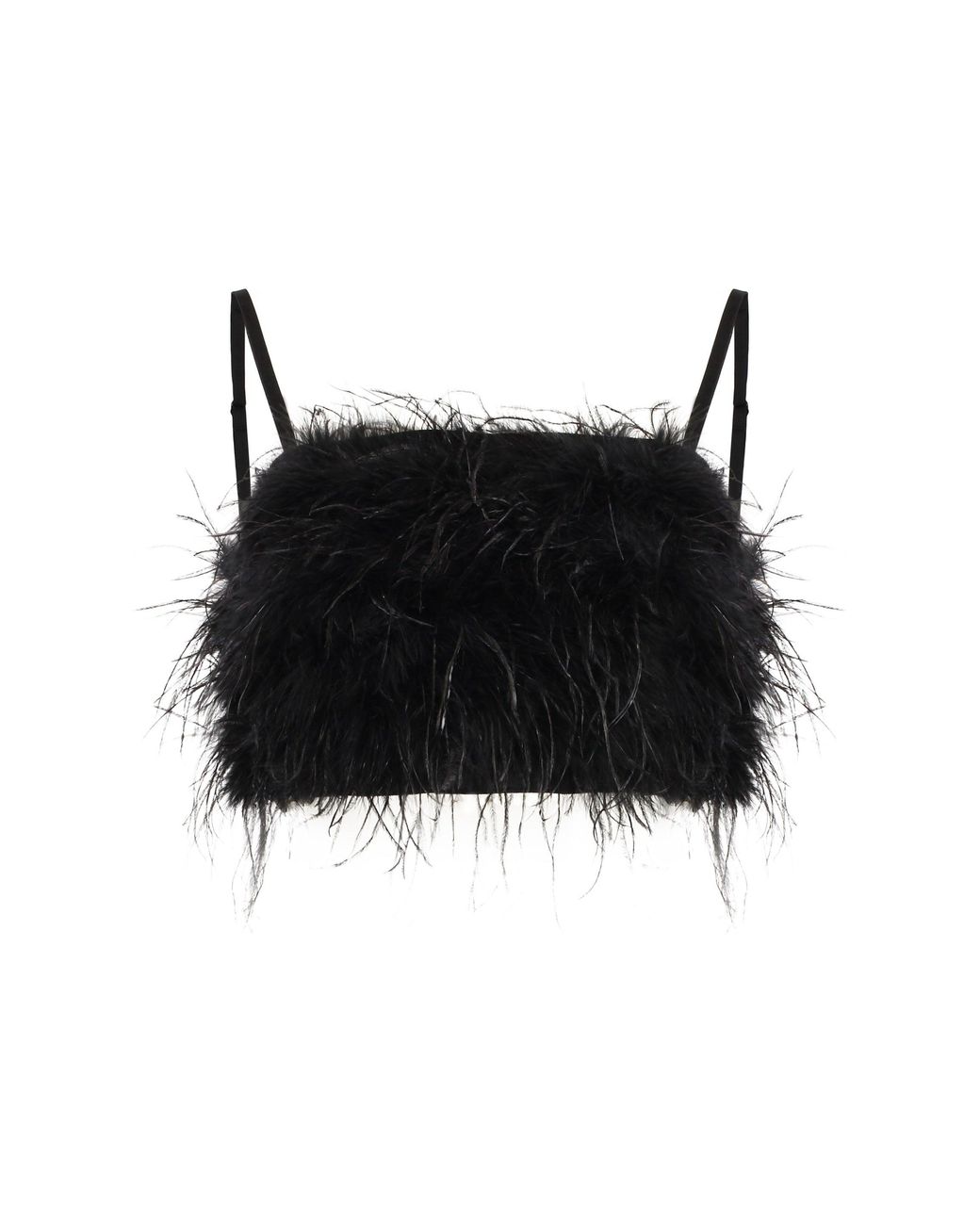 Pinko Black Salagiochi Feather Detail Top