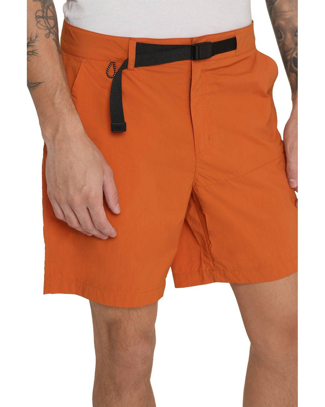 K-Way Orange Taprinne Nylon Bermuda Shorts for men