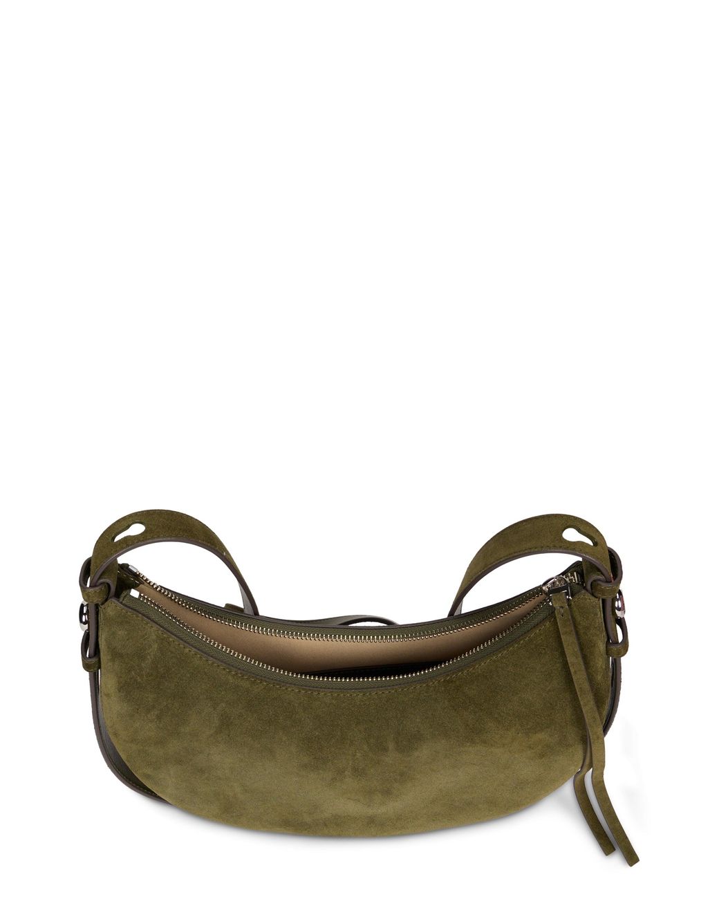 Tory Burch Gray Half-Moon Bag Romy